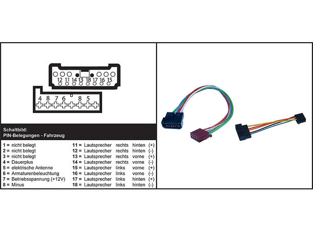 ISO-adapter, Ford Galaxy, VW Sharan, Seat Alhambra